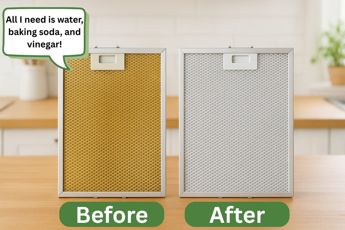 How to clean filters from range hood panels with a transformative result.